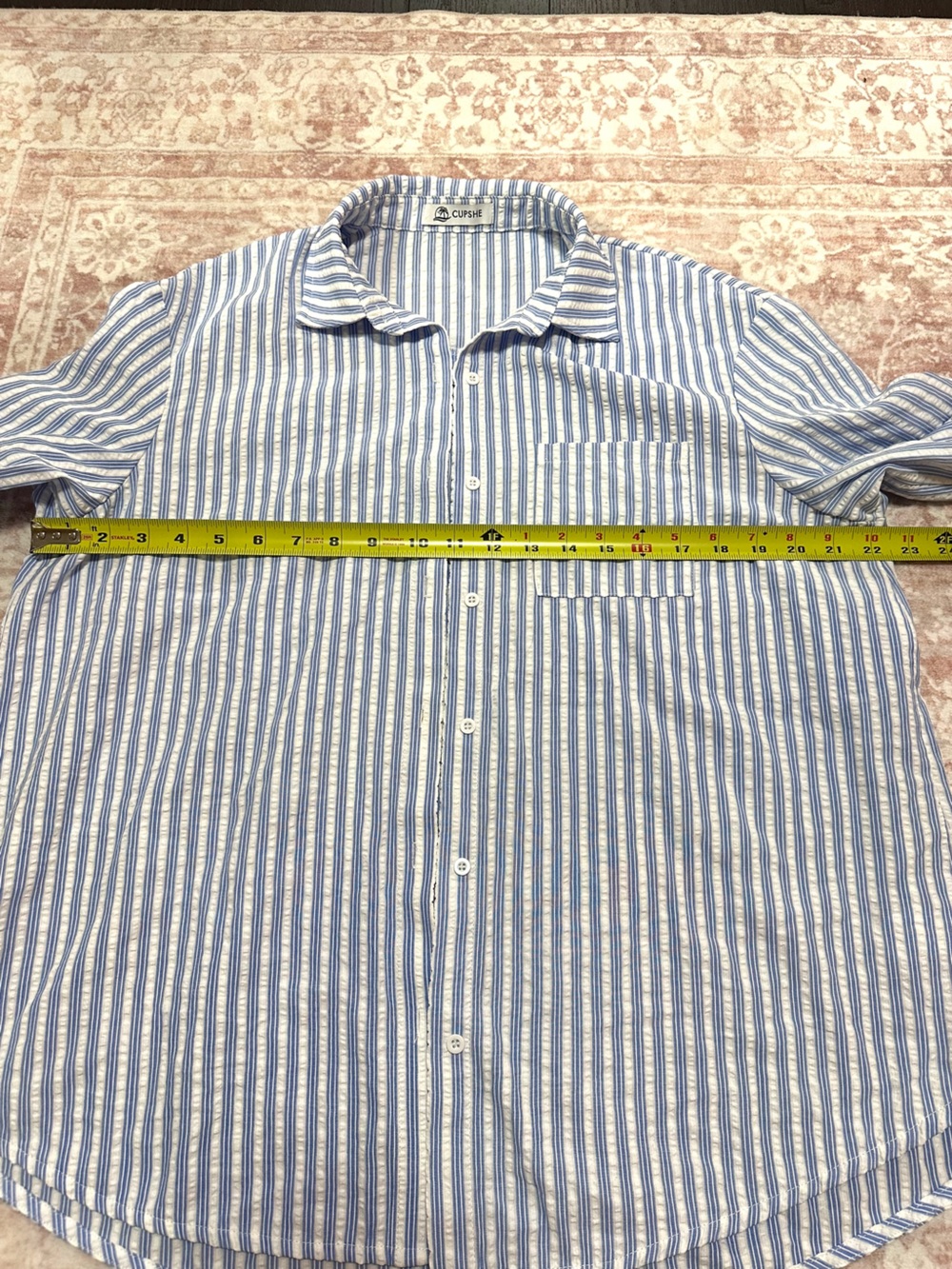 Cupshe 🩵 Striped Long Sleeve Cover Up Top - Picture 10 of 13